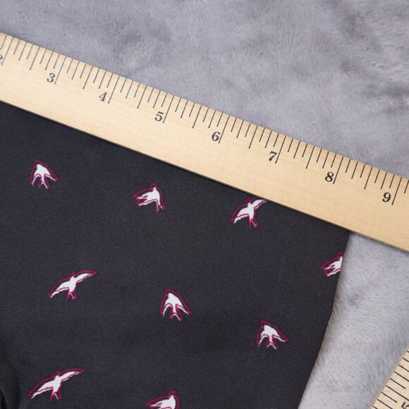 Banana Republic Fit Flare Dress Womens Petite 0P Black Swallow Bird Casual - Picture 12 of 12